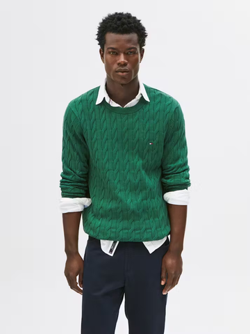 Áo Sweater Chính Hãng - Tommy Hilfiger Len Classics Cable Knit Relaxed Fit Jumper 