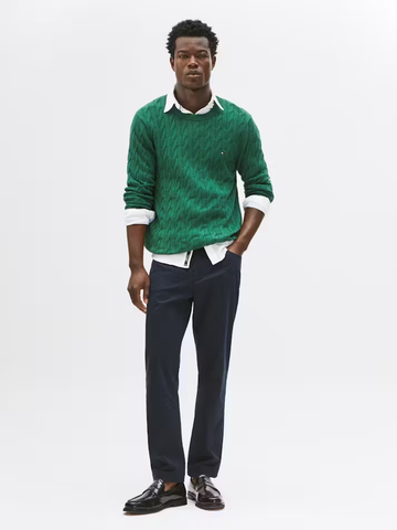 Áo Sweater Chính Hãng - Tommy Hilfiger Len Classics Cable Knit Relaxed Fit Jumper 