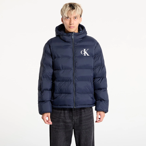Áo Khoác Phao Chính Hãng - Calvin Klein Jeans Monologo Puffer Jacket In Beige 
