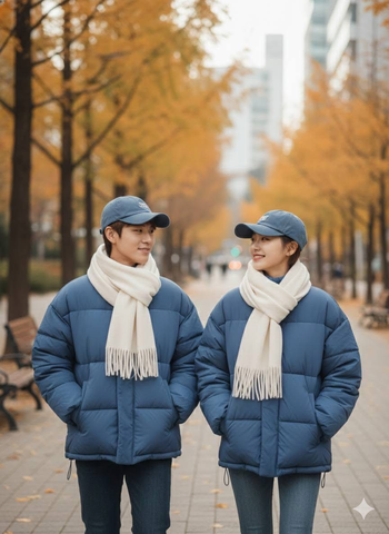 Áo Khoác Phao Chính Hãng - ECRU Padded Down Jacket ''Blue'' - 6989/650/600 - 808/034/420