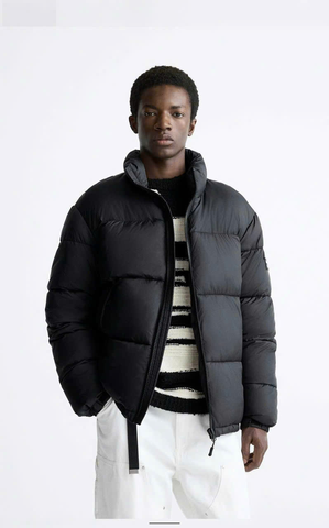 Áo Khoác Phao Chính Hãng - Zara Water Repellent Quilted Jacket No Hat Version  ''Black'' - 6985-450-800