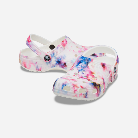 DÉP CHÍNH HÃNG - Sục Crocs Classic Clog Tie Dye Graphic Pink - 205453-6TS