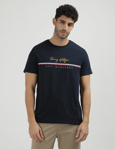 Áo TShirts Chính Hãng - Tommy Hilfiger Crew Neck Embroidered T-Shirt 