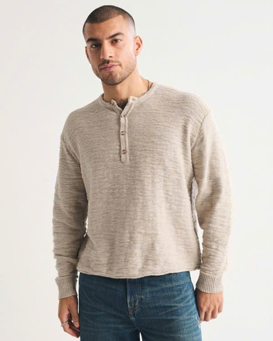 Áo Sweater Chính Hãng - Abercrombie & Fitch Cotton Knit Henley 
