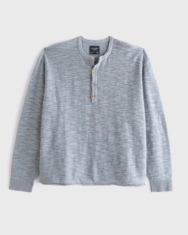 Áo Sweater Chính Hãng - Abercrombie & Fitch Cotton Knit Henley 