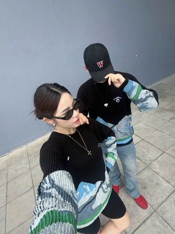 Áo Sweater Chính Hãng - Áo Len Acmé De La Vie ADLV Landscape Artwork Knit - ADLV-010