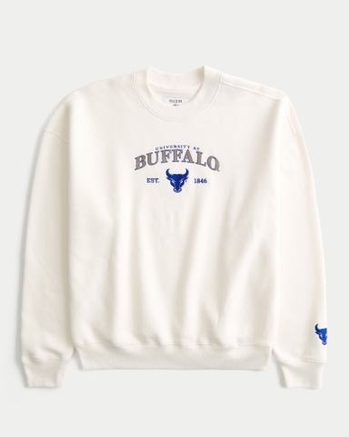 Áo Sweater Chính Hãng - Hollister Boxy University at Buffalo Bulls Graphic Crew Sweatshirt 