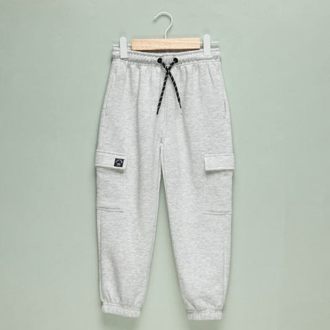 Quần Trẻ Em - Yamp Boy Flannel Cargo Sweatpants 'Grey'- QYA-02