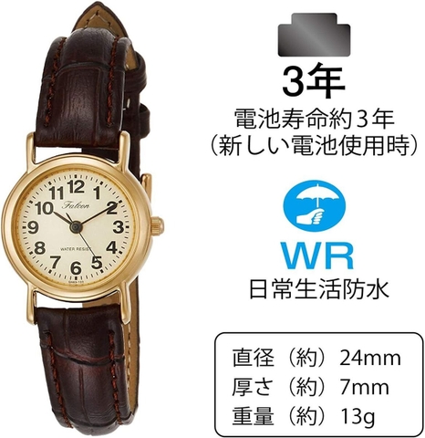 Phụ Kiện Chính Hãng - Đồng Hồ Citizen Q&Q Watch Analog Waterproof Leather Strap Women's - QA63-103