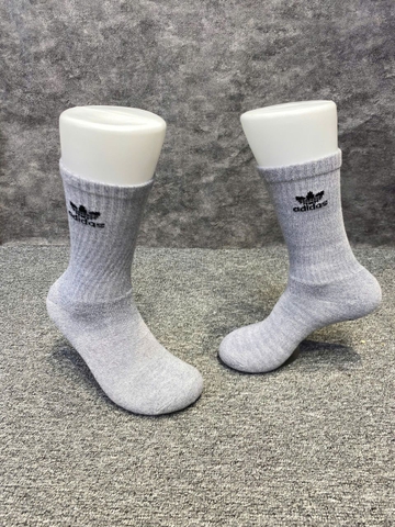 Phụ Kiện Chính Hãng - Tất Adidas Trefoil Crew Socks 6 Pairs / 6 đôi '' Ghi '' - CI8725