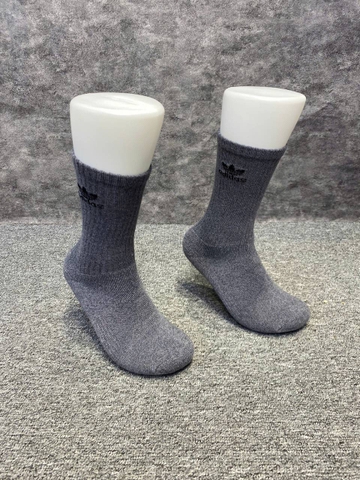 Phụ Kiện Chính Hãng - Tất Adidas Trefoil Crew Socks 6 Pairs / 6 đôi '' Xám tiêu '' - CI8727
