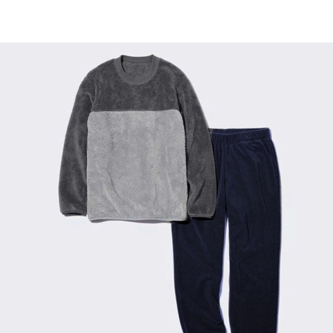 Bộ Thể Thao Chính Hãng - Uniqlo Colorblock Long Sleeve Set '' Navy/Grey light  '' - UNI460266