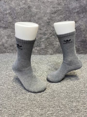 Phụ Kiện Chính Hãng - Tất Adidas Trefoil Crew Socks 6 Pairs / 6 đôi ''Xám '' - CI8726