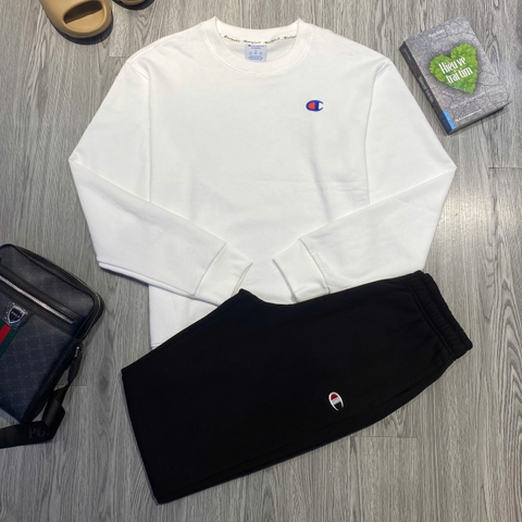 Quần Dài Chính Hãng - Quần Nỉ Bông Champion 'Dark Gray Black' - GF07-844