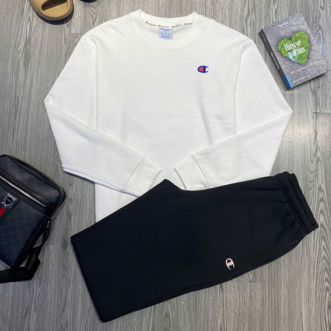 Quần Dài Chính Hãng - Quần Nỉ Bông Champion 'Black Light Gray' - GF07-935