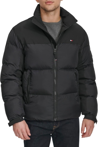 Áo Khoác Phao Chính Hãng - Tommy Hilfiger Mens Mixed-Media Puffer 