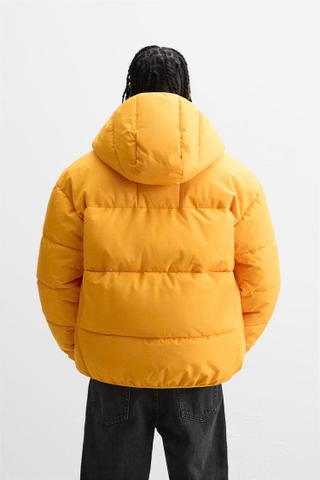 Áo Khoác Chính Hãng - Zara water repellent quilted jacket ''Light orange '' - 6985/322/639