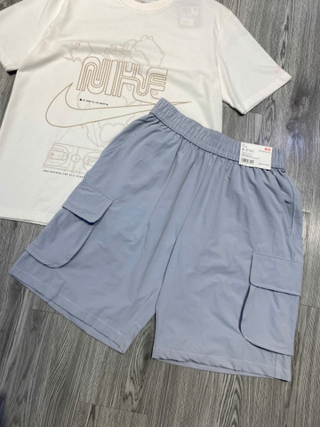 Quần Shorts Chính Hãng - Uniqlo Cargo Shorts in Khaki Fabric 'Grey' - 272-467397-GRE