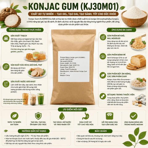 Chất ổn định làm dầy Konjac Gum (KJ30M01)