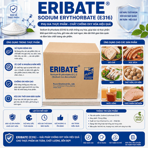 Sodium Erythorbate ( E316) Chất chống Oxi hóa