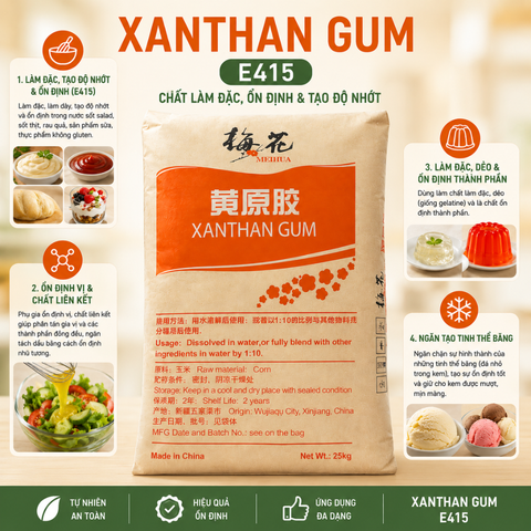 Chất bảo quản XanThan Gum xuất xứ Trung Quốc