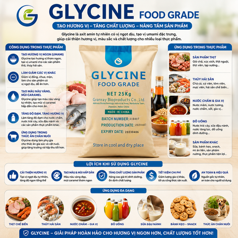 Chất Tạo Ngọt Glycine, Chất Điều Vị Glycine
