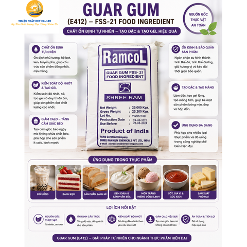 Chất làm dày Ramcol Guar Gum FSS21 Shree Ram Xuất xứ Ấn Độ