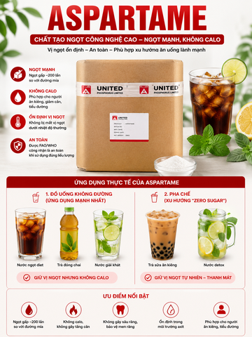 Đường Aspartame – Đường siêu ngọt