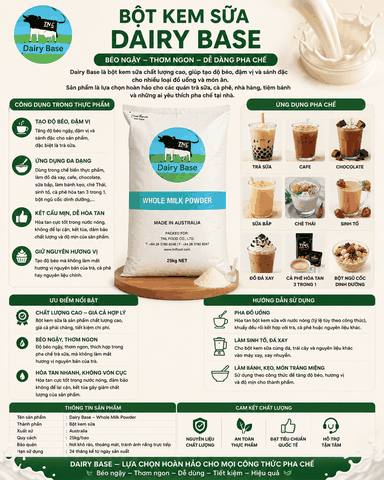 Bột sữa béo Whole milk powder Bột sữa nguyên kem