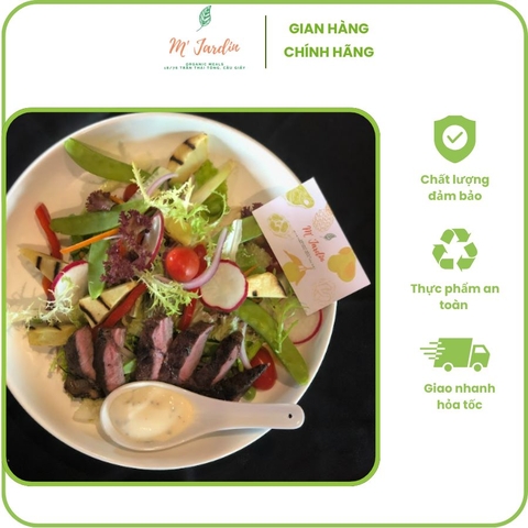Salad bò steak