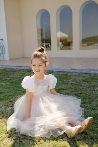 Váy công chúa đính hạt tay bồng Jamiya