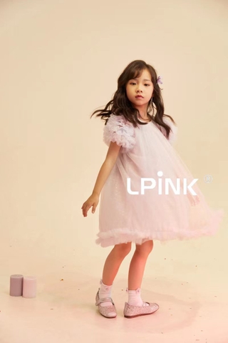 Váy ren tay bồng LPink