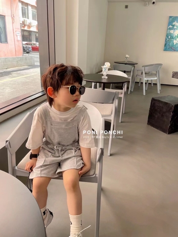 Quần yếm cotton rút eo Poniponchi