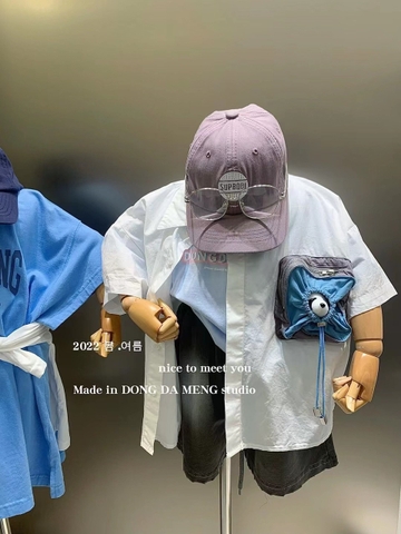 Áo sơ mi túi ngực gấu trúc DongDameng