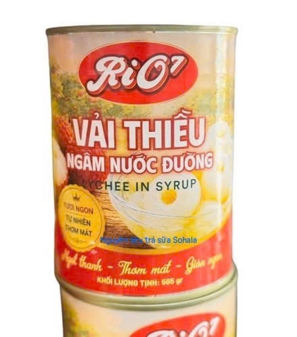 Vải ngâm nước đường Rio 565g