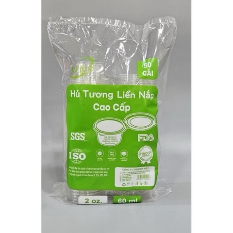 Hũ nhựa đựng topping 2oz - Lốc 50 cái