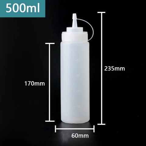Chai nhựa tròn đựng sốt 400ml - 16oz