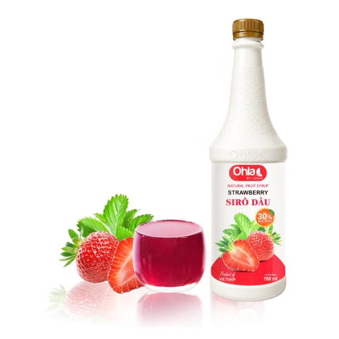 Syrup Ohla 30% thịt quả chai 780ml (CĐ) - DÂU