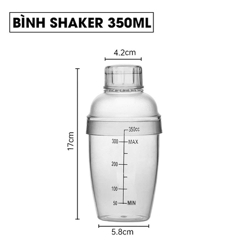 Bình lắc nhựa Shaker 350ml