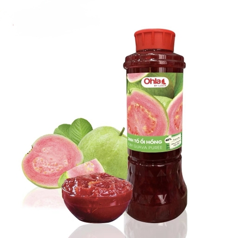 Sinh tố Ohla 40% chai 1 lít - Ổi Đỏ