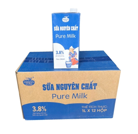 Sữa tươi nguyên chất Fisian Cown 3.8% hộp 1 lít - THÙNG 12 HỘP