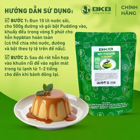 Bột Pudding BKB 1kg - TRÀ XANH