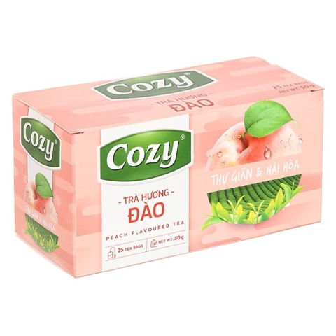 Trà Cozy hộp 50g (25 gói x 2g) - ĐÀO TÚI LỌC