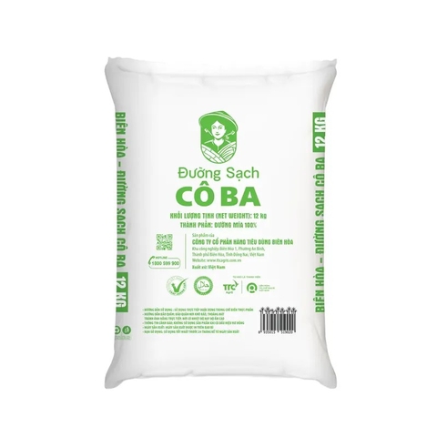 Đường cát trắng Cô Ba Biên Hòa - Bao 12kg