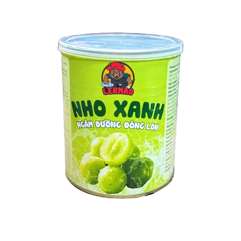 Nho xanh ngâm đường Lermao - Lon 850gr