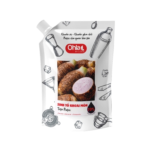 Sinh tố Pure Ohla 70% túi 1 lít - KHOAI MÔN