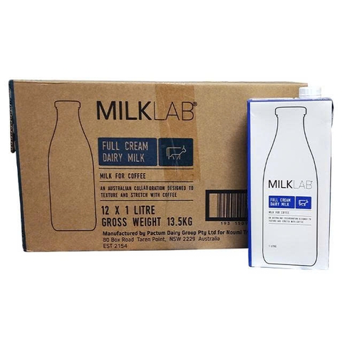 Sữa tươi Milklab New Zealand 3.8% hộp 1 Lít - THÙNG 12 HỘP
