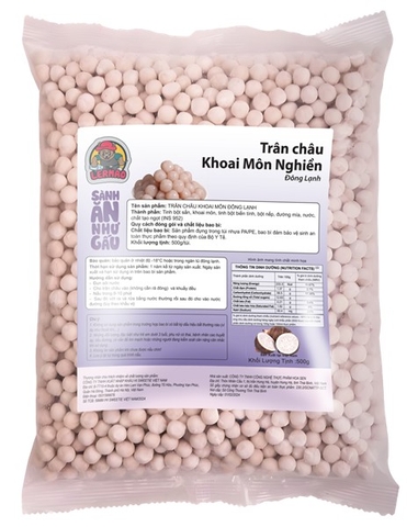 Trân châu Khoai Môn Lermao đông lạnh túi 500g