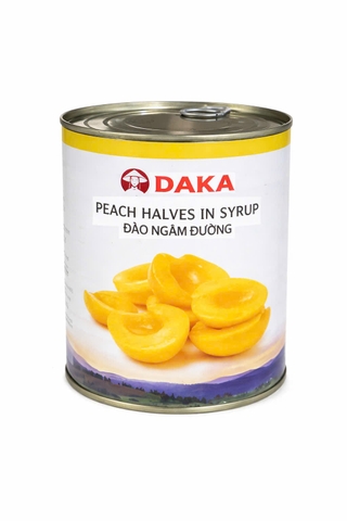 Đào ngâm Daka lon 820g