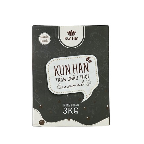 Trân châu đen caramel Kun Han - HỘP 3KG